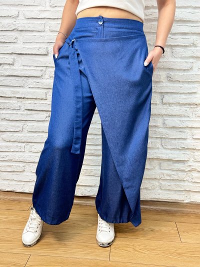 BELİ LASTİK HALKA DETAY KADIN İTHAL PANTOLON